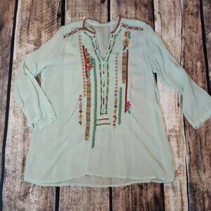 Johnny Was Embroidered Tunic, Size 1X